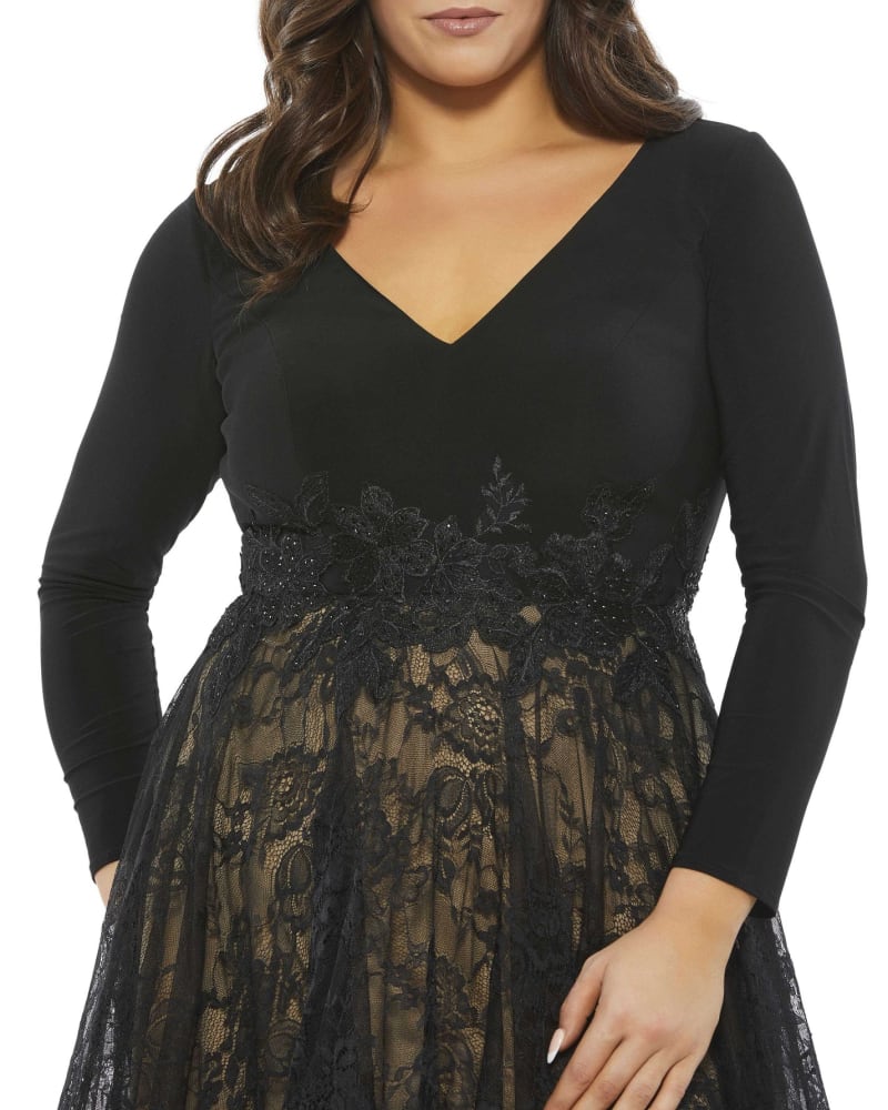 Black lace long sleeve cocktail dress store